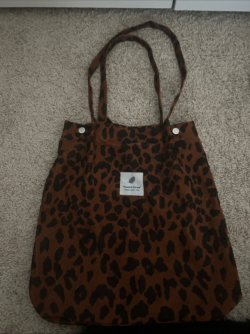 Boutique 9 Brown and Black Leopard Print Tote